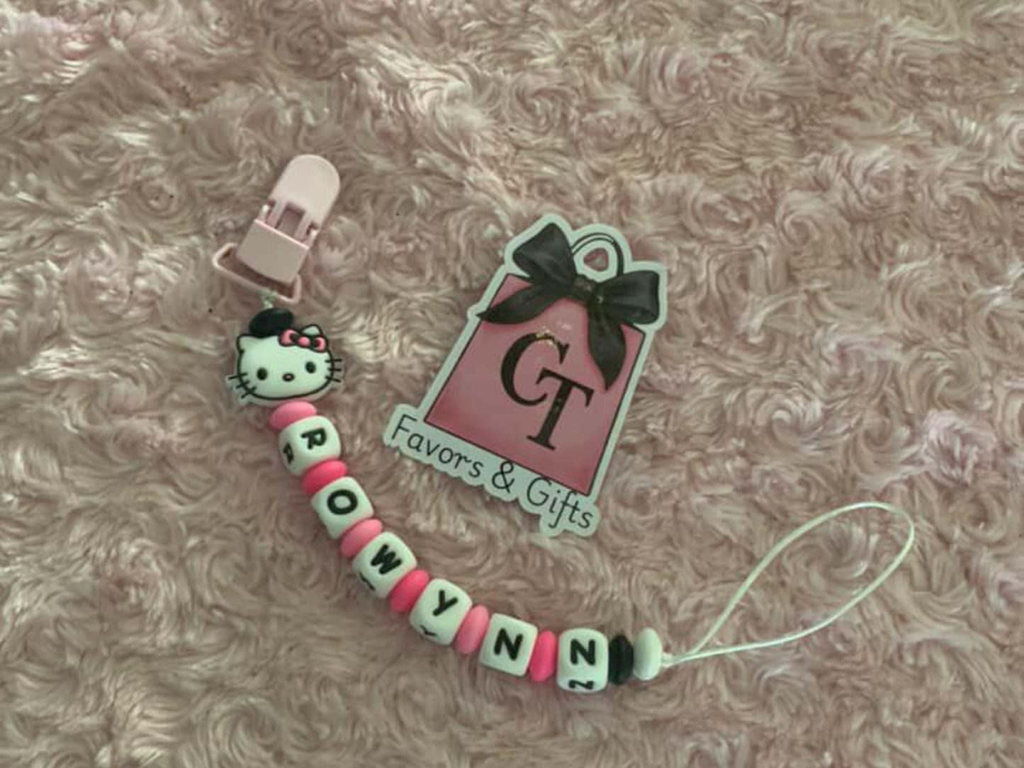 Personalized Silicone Pacifier Clip | Baby Name Pacifier Holder | Fox, Elephant, Hello Kitty | Custom Baby Pacifier Clip | Baby Shower Gift