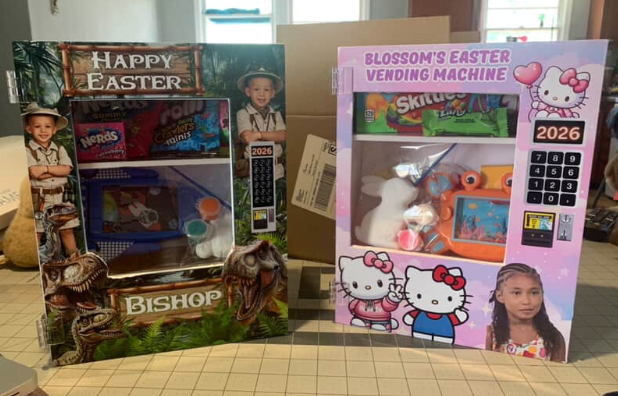 Custom Vending Machine Box | Personalized Kids Gift | Filled or Empty | Photo Gift | Easter & Birthday