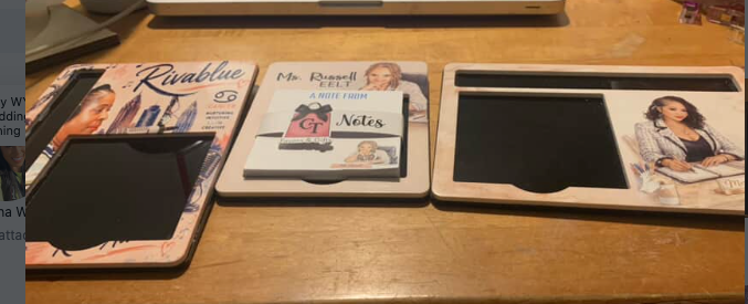 Personalized Notepad Holder with Pen | Custom Desk Organizer | Teacher Gift | Office Desk Accessory | Personalized Gift for Coworker