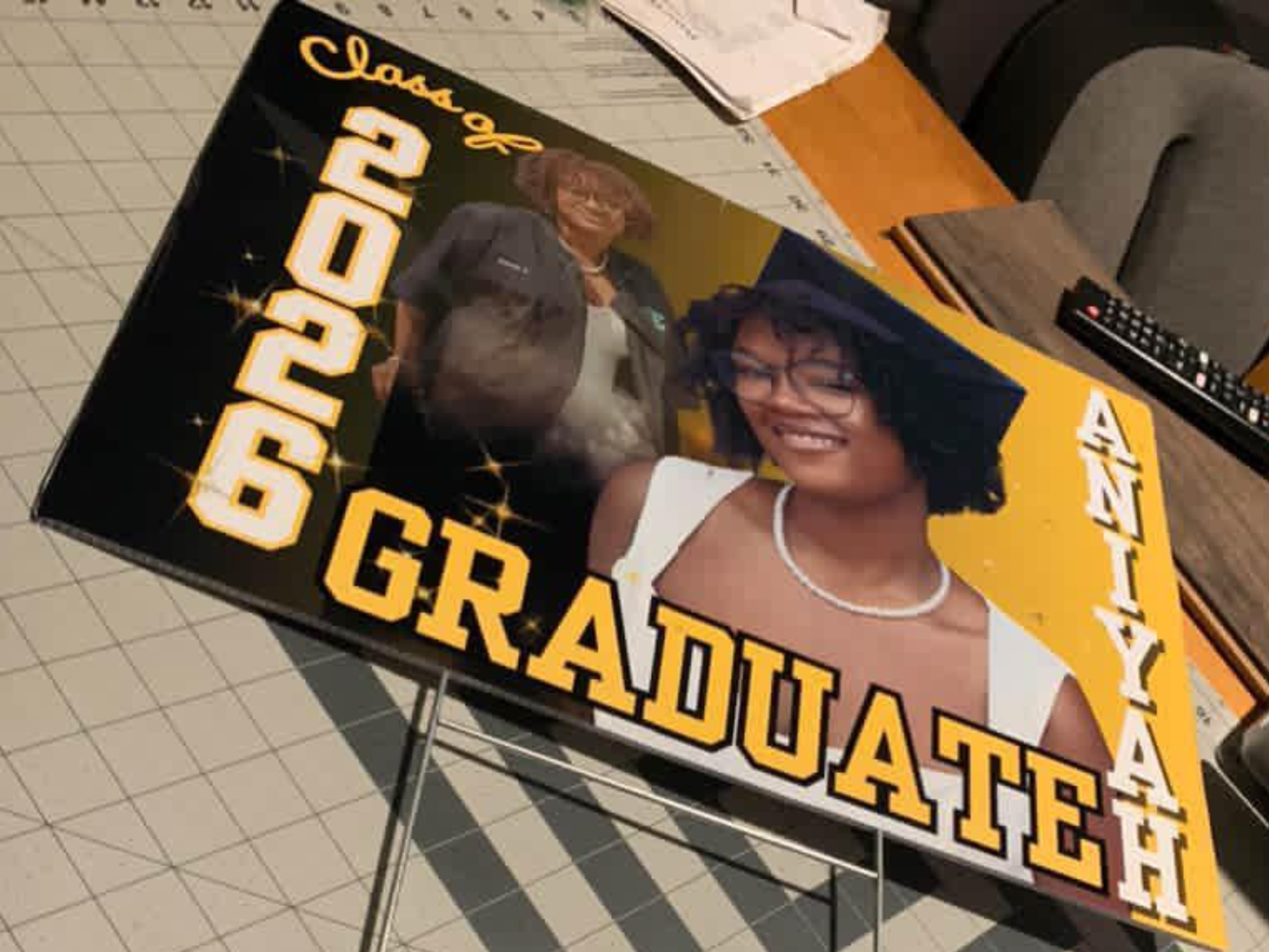 Personalized Graduation Yard Sign | Custom Photo Grad Sign | 14x19 Lawn Sign with Stake | Class of 2026 Graduation Decor