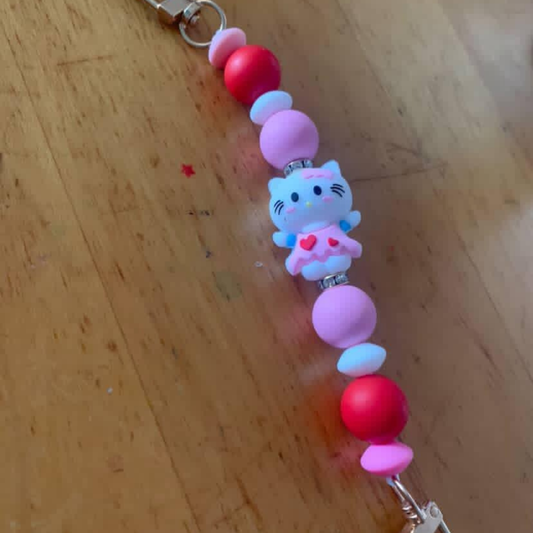 Beaded Phone Charm Grip — Coffee, Teacher & Character Styles