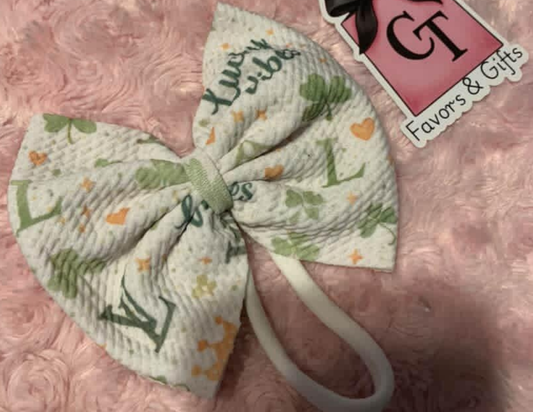 St. Patrick’s Day Baby Bow Headband – Single Nylon Bow
