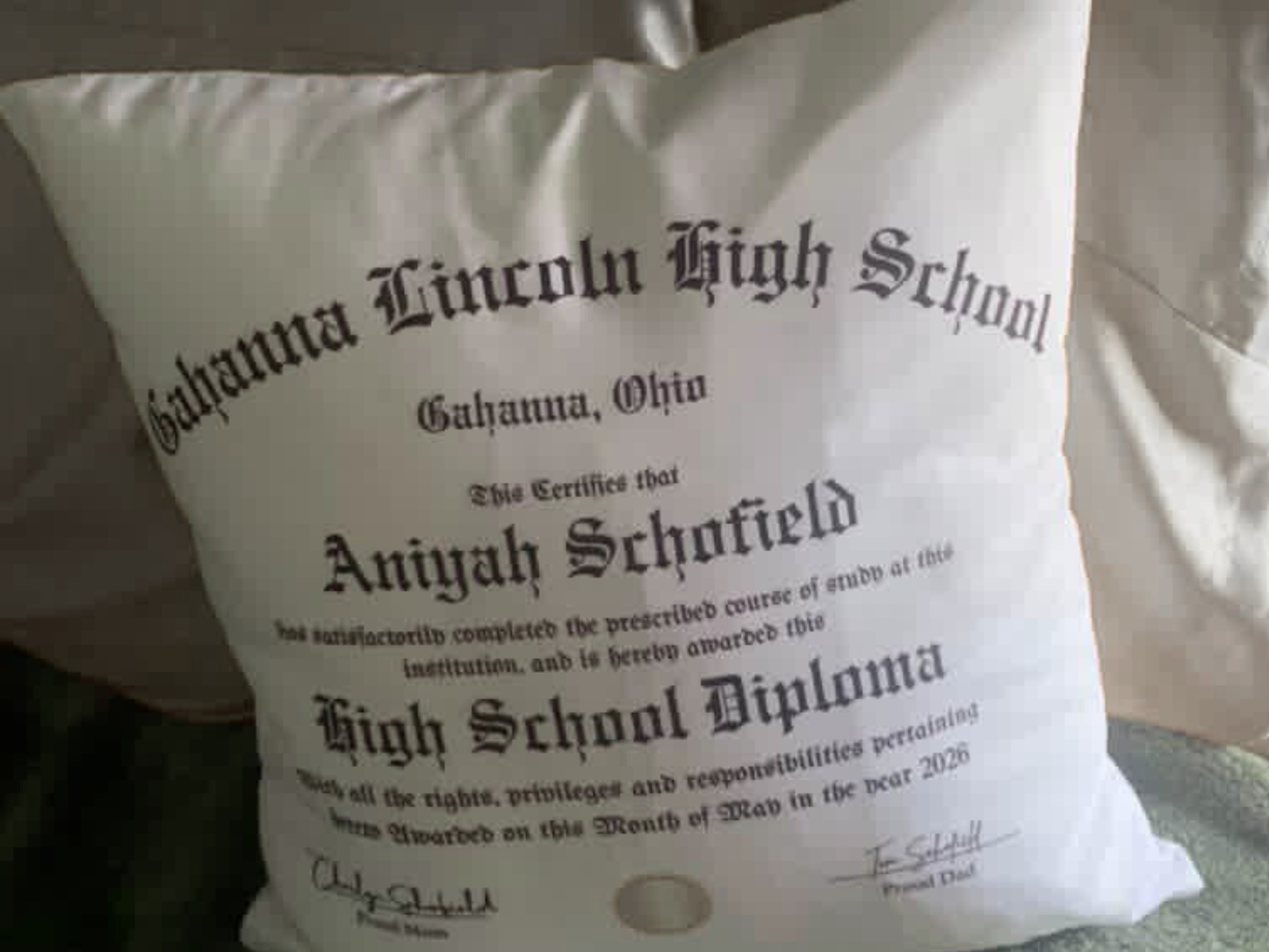 Personalized Graduation Pillow | Custom Photo Grad Pillow | Class of 2026 Keepsake