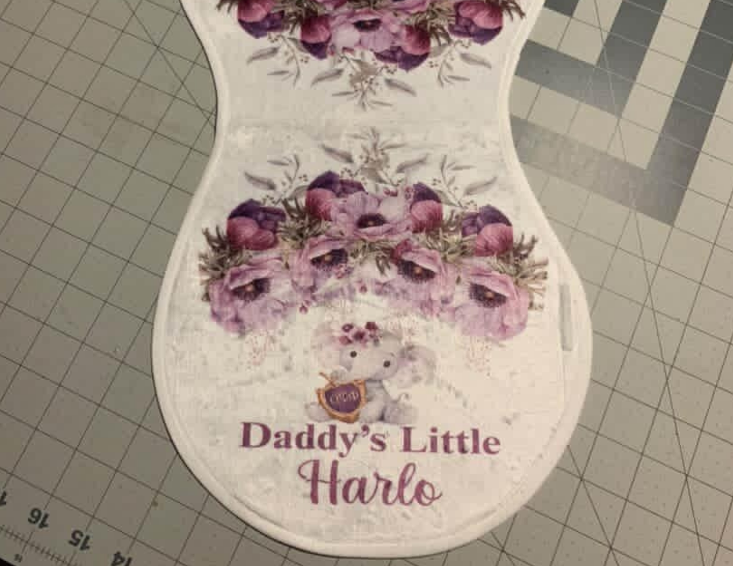 Personalized Baby Burp Cloth | Custom Name Burp Cloth | Fox, Elephant, or Custom Design