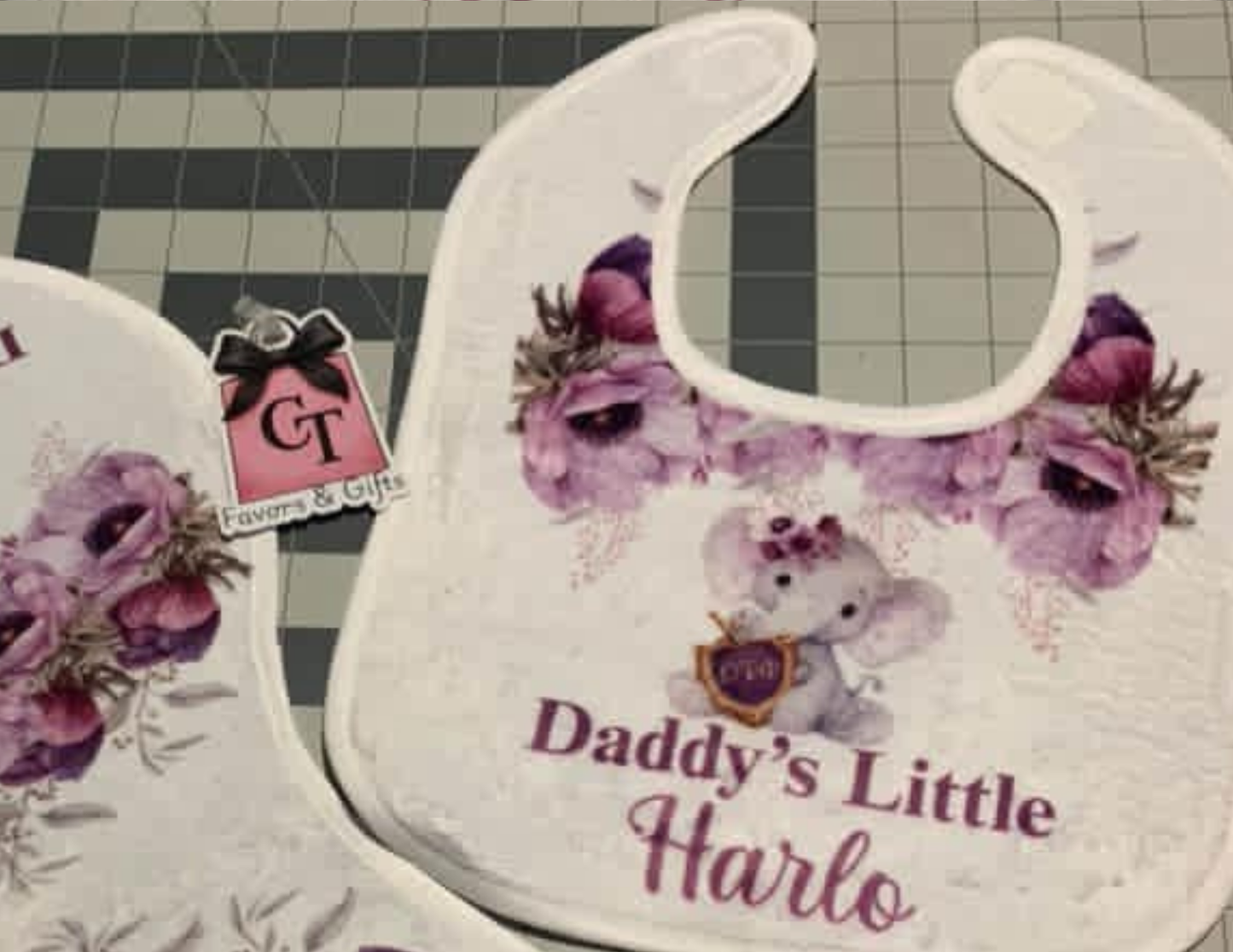 Personalized Baby Bib | Custom Name Bib | Fox, Elephant or Custom Design
