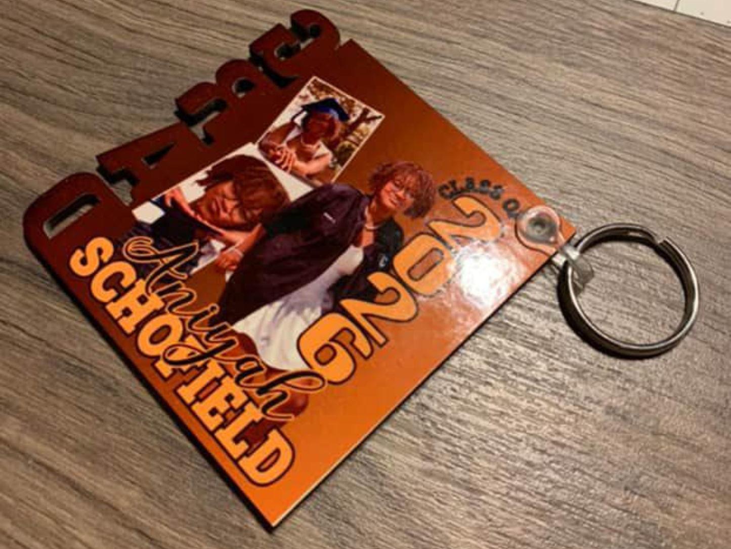 2-Sided Graduation Keychain | 3x3 Sublimated MDF GRAD 2026 Keychain | Personalized Graduation Gift
