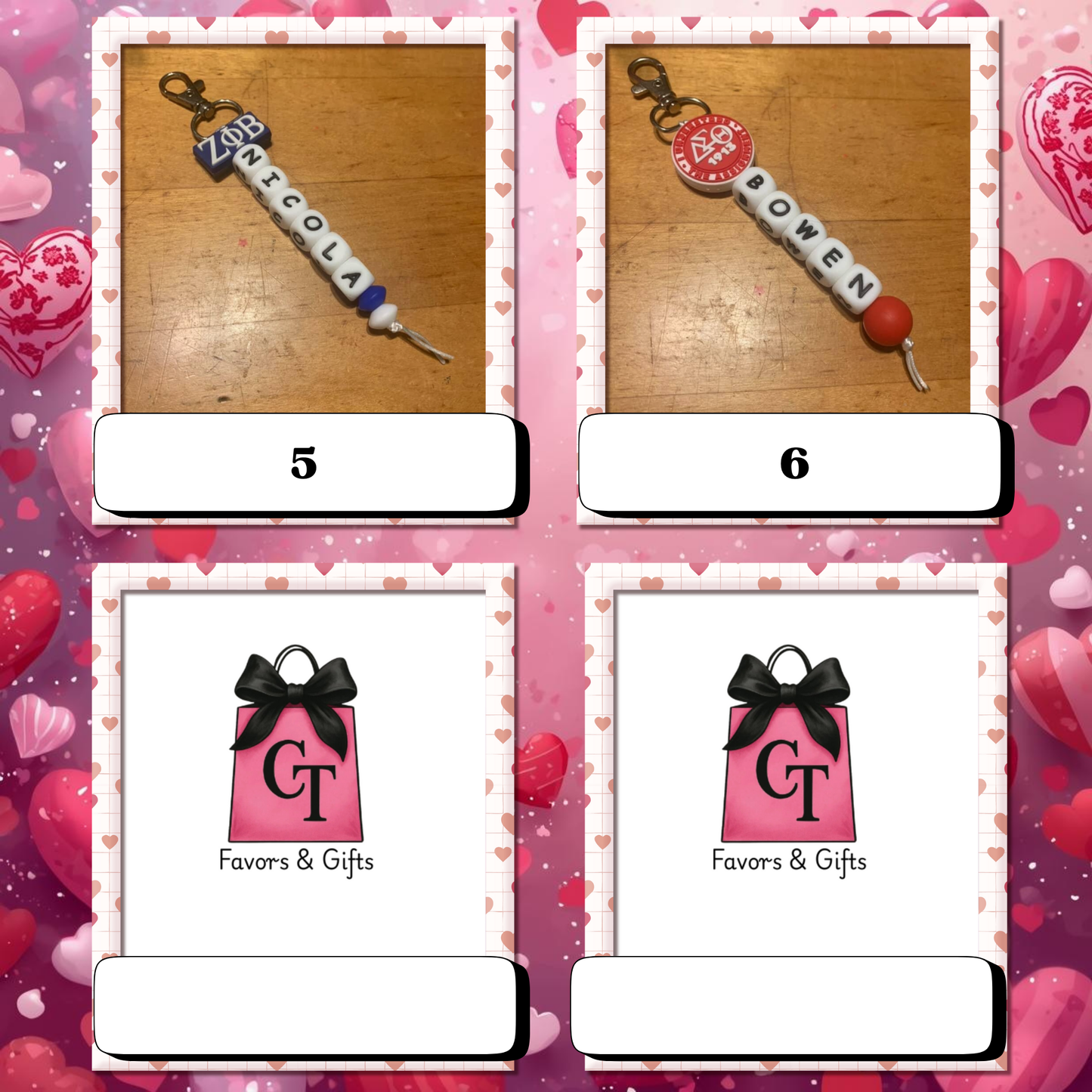 Personalized Name Bead Keychain with Clip – Custom Name Bag Charm, Backpack Keychain, Gift for Kids & Adults