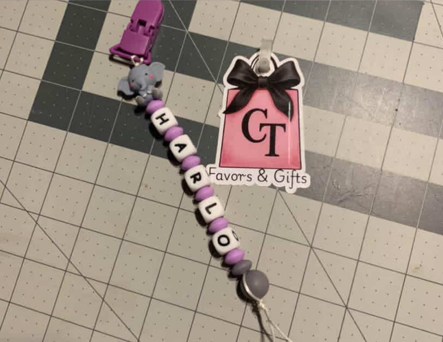 Personalized Silicone Pacifier Clip | Baby Name Pacifier Holder | Fox, Elephant, Hello Kitty | Custom Baby Pacifier Clip | Baby Shower Gift