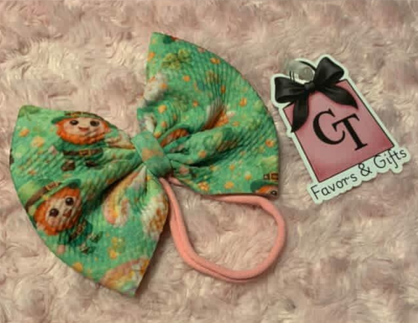 St. Patrick’s Day Baby Bow Headband – Single Nylon Bow
