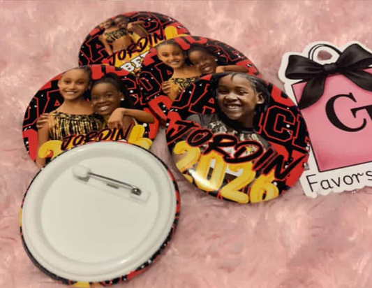Custom Photo Button (2.25") | Personalized Party Favor, Graduation, Sports Team, Dance, Memorial