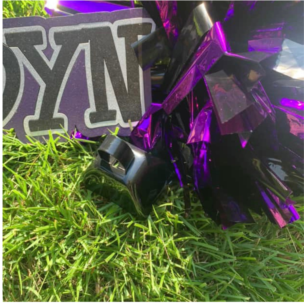 Personalized Name Cheer Stick – 2 Pom Poms | Custom Sports Spirit Stick