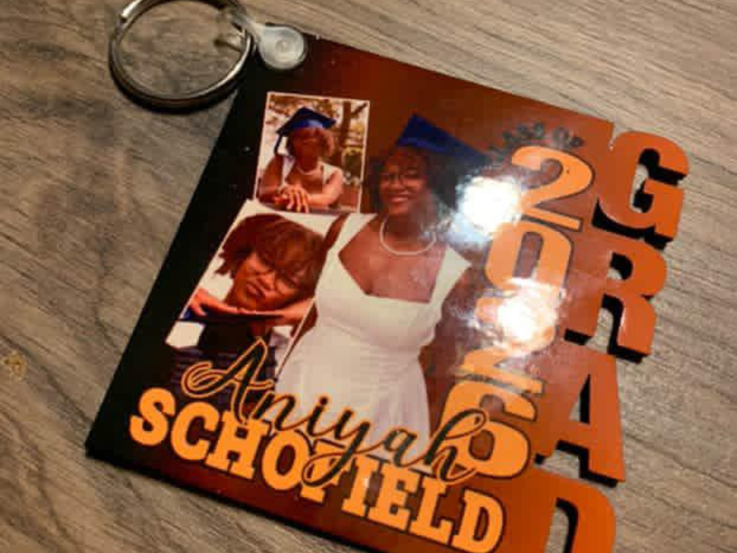 2-Sided Graduation Keychain | 3x3 Sublimated MDF GRAD 2026 Keychain | Personalized Graduation Gift