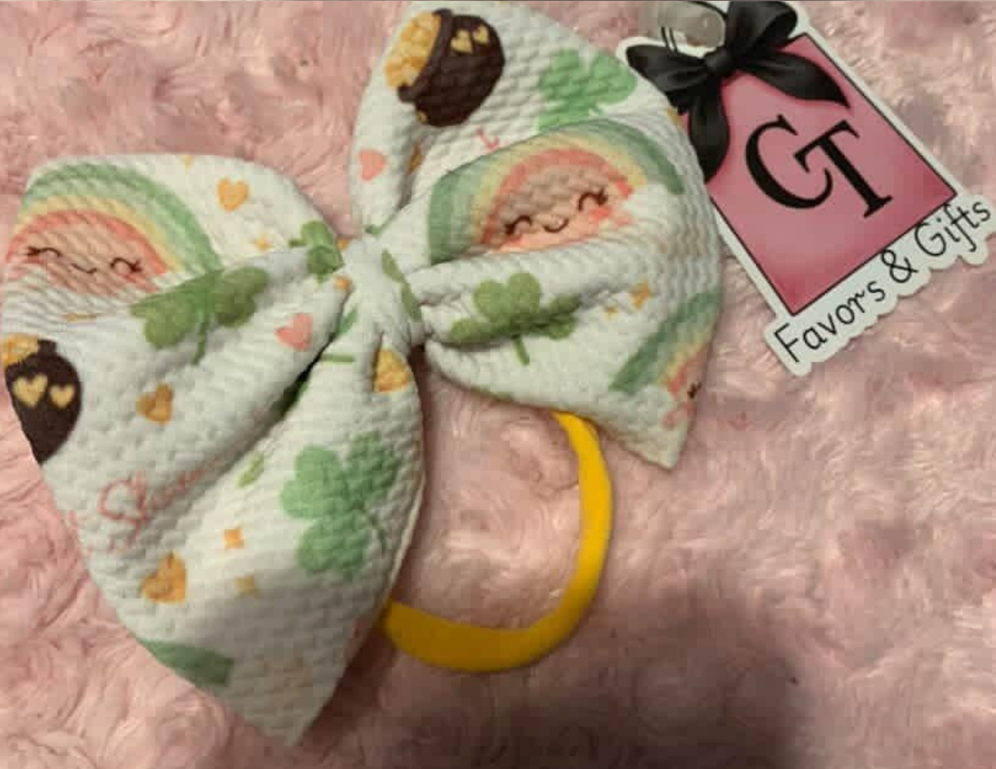 St. Patrick’s Day Baby Bow Headband – Single Nylon Bow