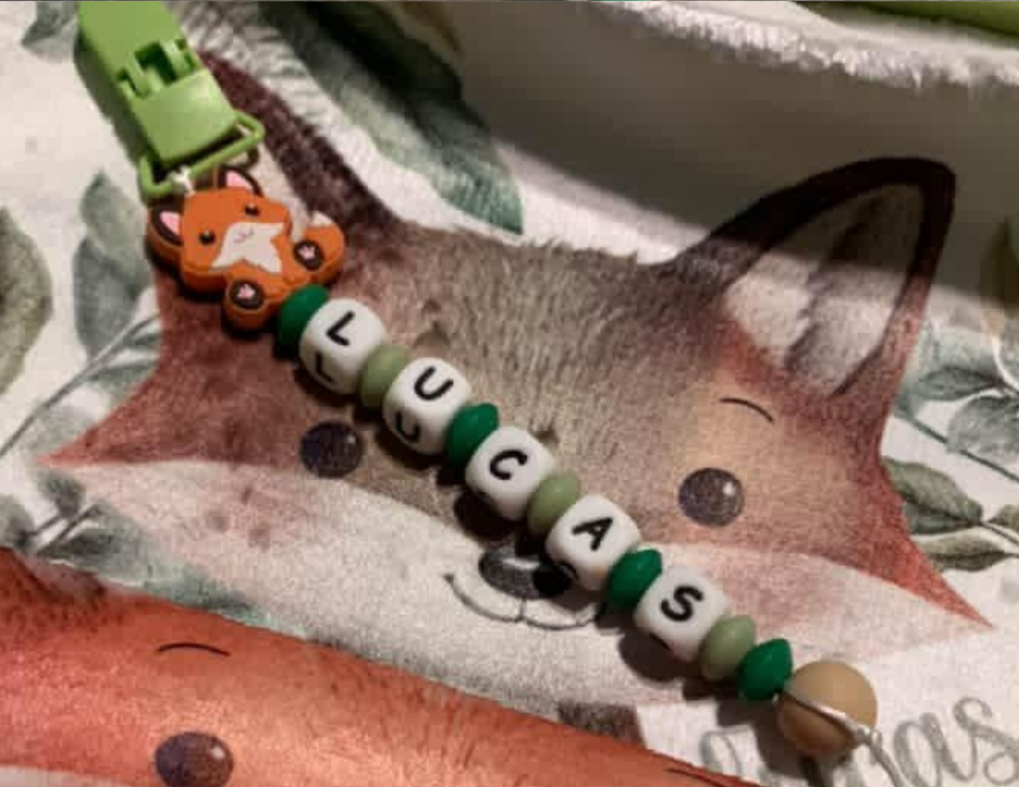 Personalized Silicone Pacifier Clip | Baby Name Pacifier Holder | Fox, Elephant, Hello Kitty | Custom Baby Pacifier Clip | Baby Shower Gift