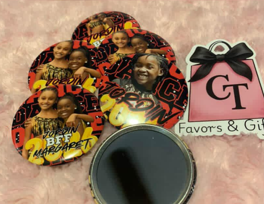 Custom Pocket Mirror (2.25") | Personalized Gift, Party Favor, Graduation, Dance Team, Photo Mirror