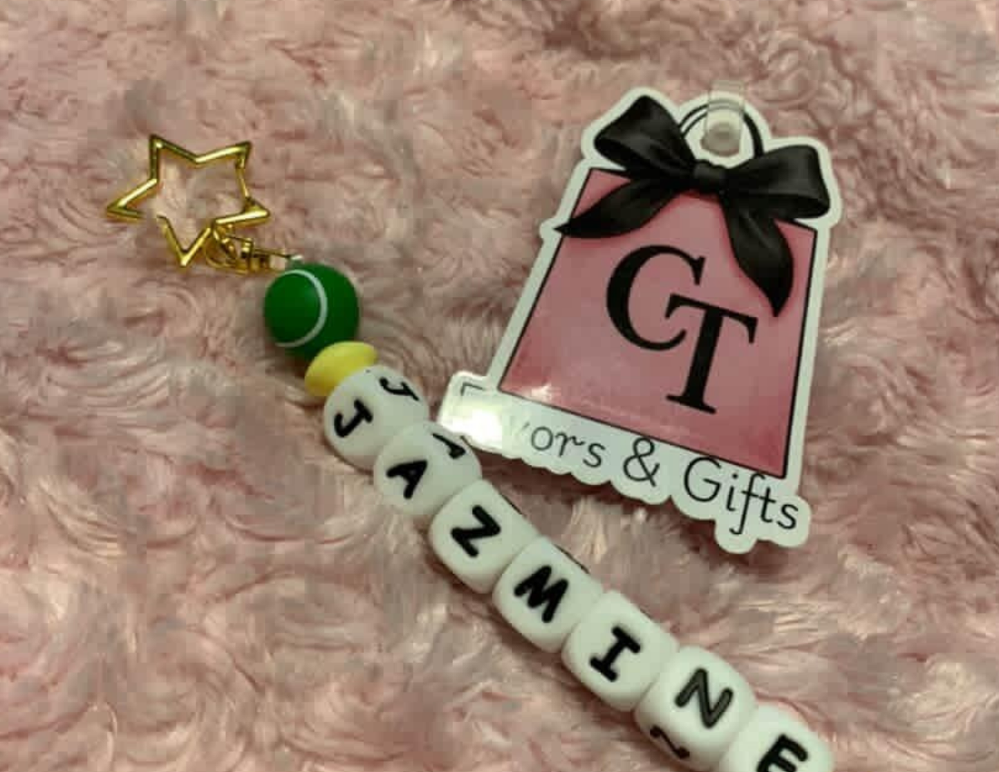 Sports Name Bag Charm | Personalized Backpack Tag