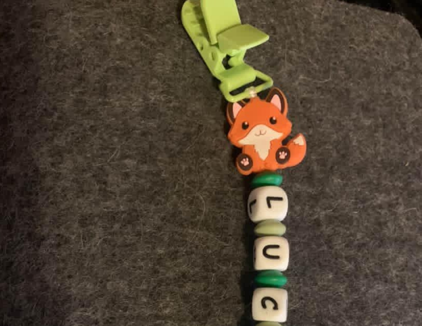 Personalized Silicone Pacifier Clip | Baby Name Pacifier Holder | Fox, Elephant, Hello Kitty | Custom Baby Pacifier Clip | Baby Shower Gift