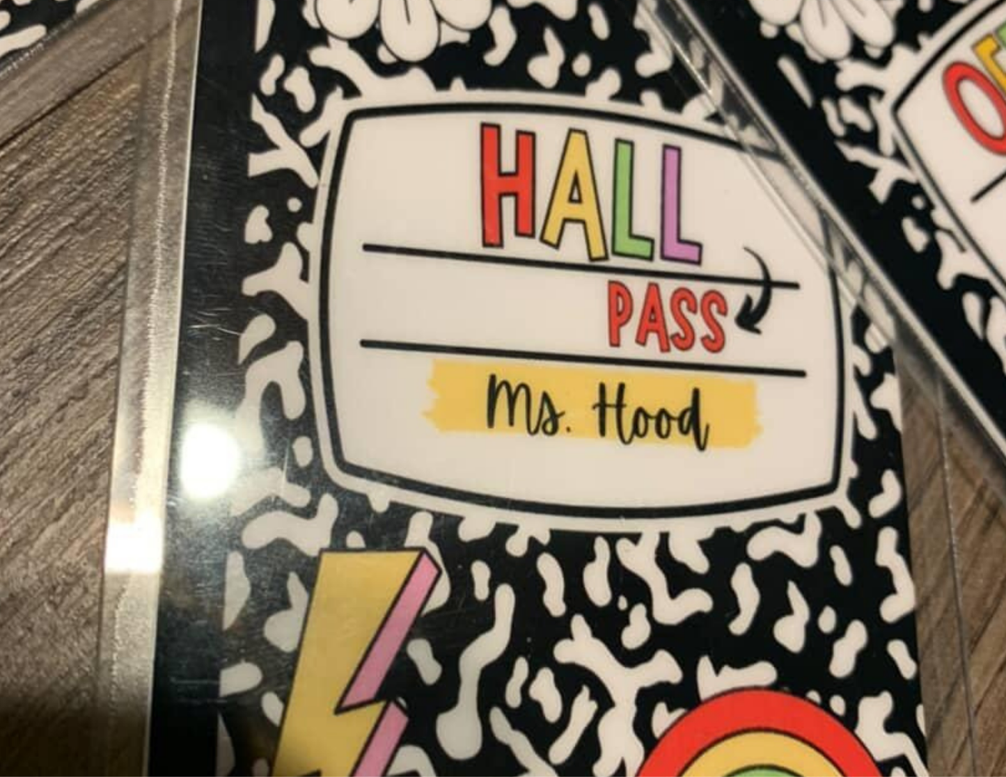 Classroom Hall Pass Set (6) – Durable & Reusable with Lanyards