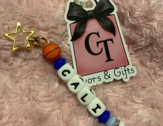 Sports Name Bag Charm | Personalized Backpack Tag