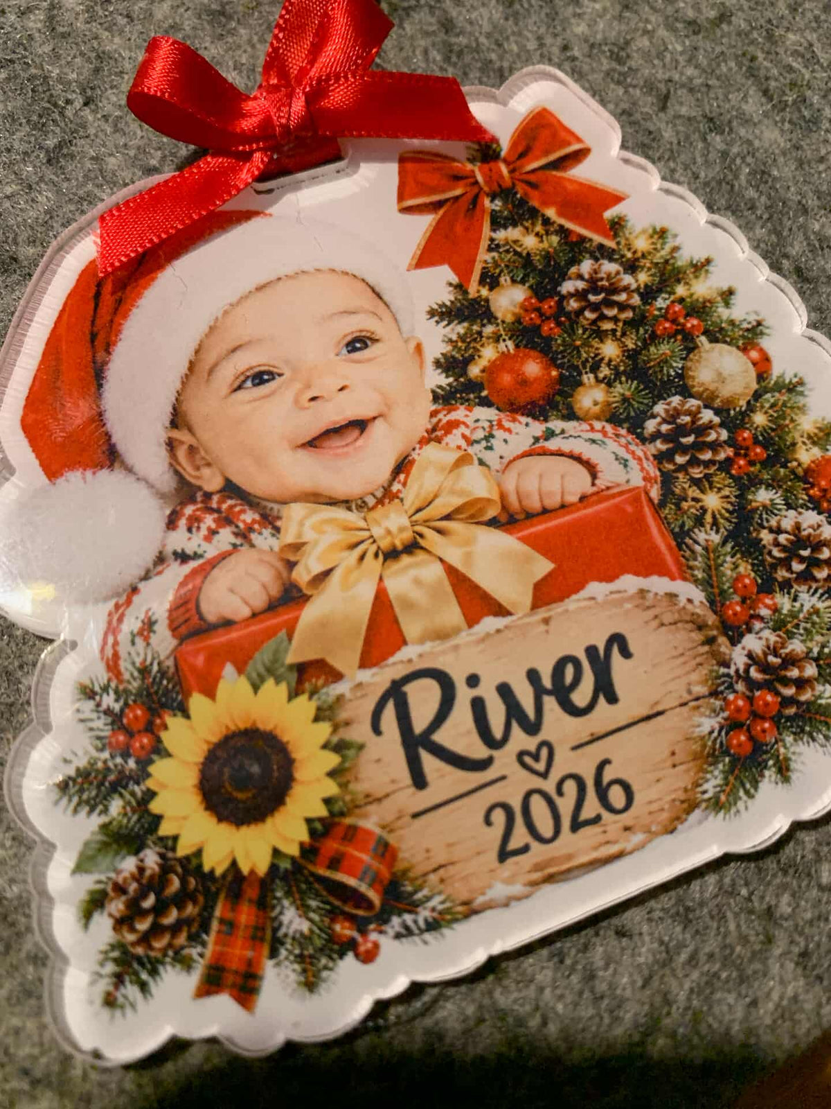 Personalized Photo Keepsake Ornament – Custom AI Photo Transformation, 3.75 Inch Gift with Box