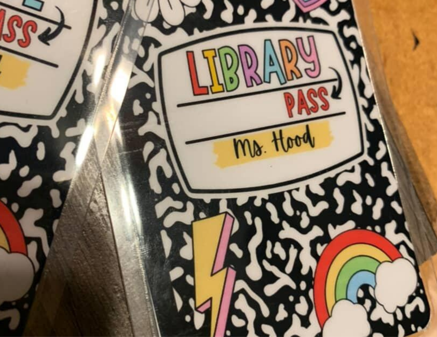 Classroom Hall Pass Set (6) – Durable & Reusable with Lanyards