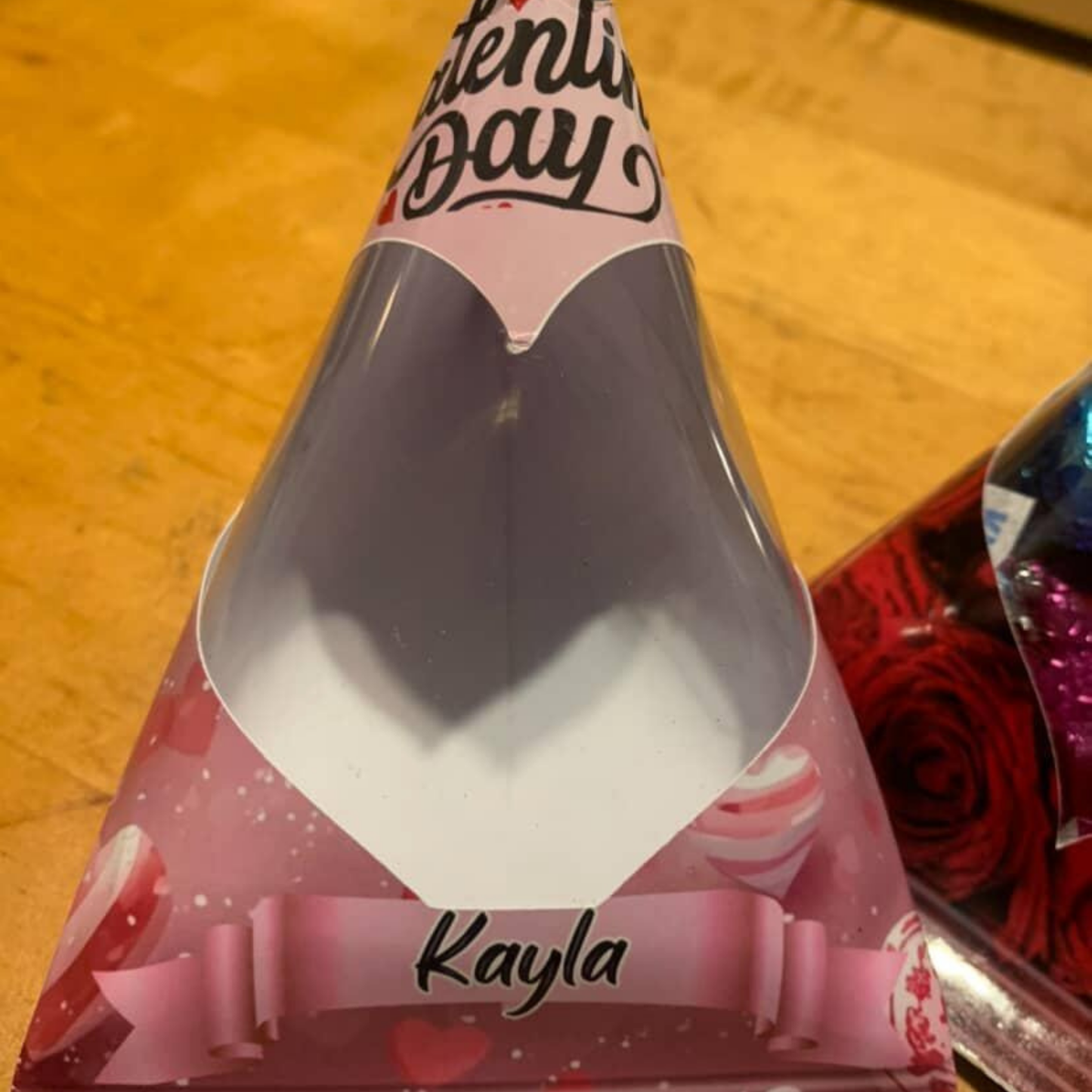 Mini Triangle Candy Favor Bags with Heart Window (Filled or Empty)