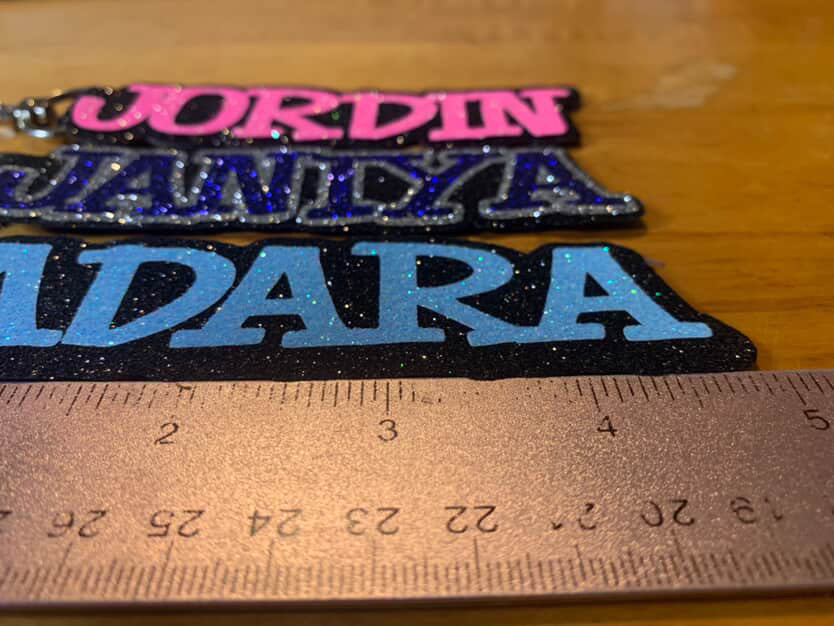 Personalized Glitter Mini Bag Tag | Custom Name Backpack Tag | Kids School Bag Tag | Custom Luggage Tag