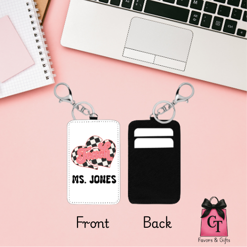 ID badge Holder -Hearts Teach