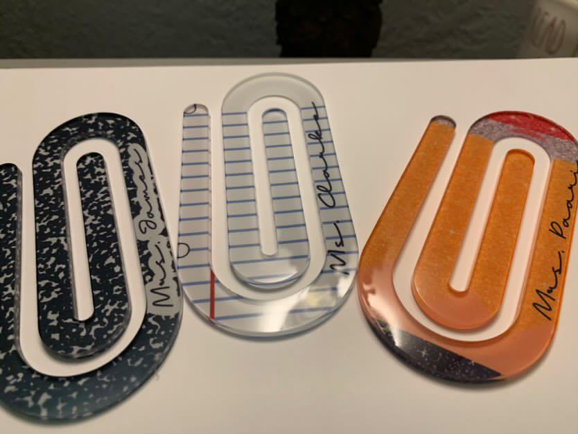 Large Acrylic Paperclip