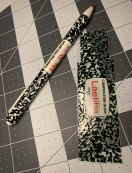 Composition Notebook Style Pen Wrap — UV DTF Pen, Blank, or Wrapped Pen
