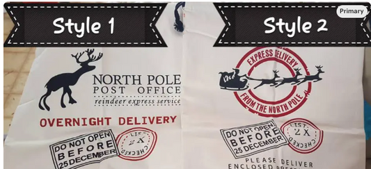 Personalized “Special Delivery from the North Pole” Santa Bag – 27x20” Canvas