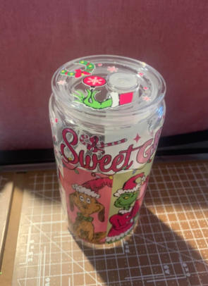 Custom Glass Can with Plastic Lid — Boss, Teacher, Nurse