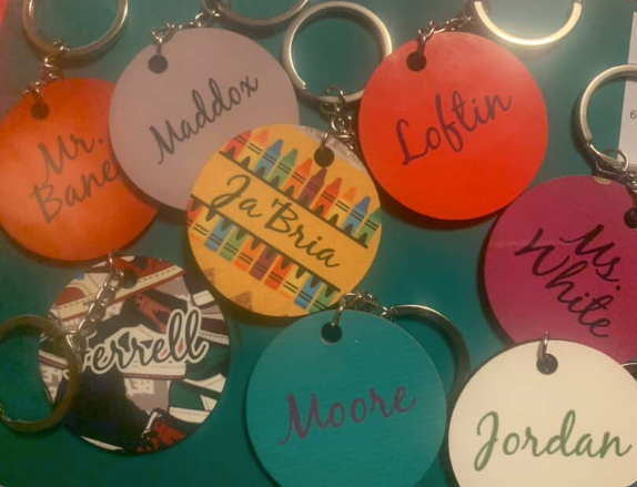 Custom 1.5” Round Sublimation Keychain with Tassel — Theme or Name