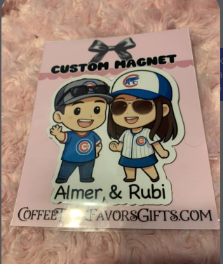 Cute Cartoon Photo Magnet (Chibi Style)