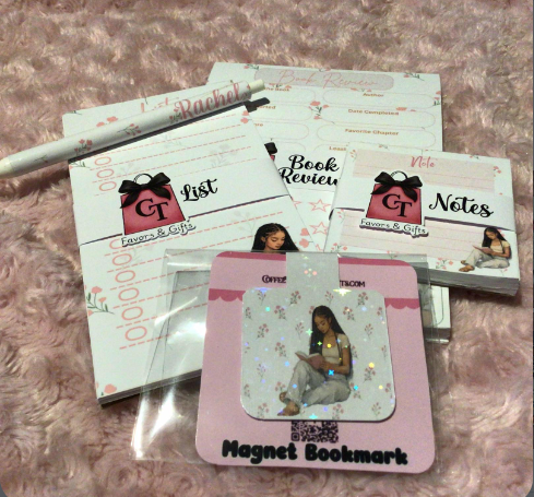 PERSONALIZED STATIONERY GIFT SET | Custom Chibi or Sketch Portrait | Notepad, Planner, Bookmark & Pen