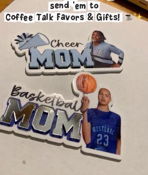 Personalized Sports Mom Button | Custom Athlete Photo Pin