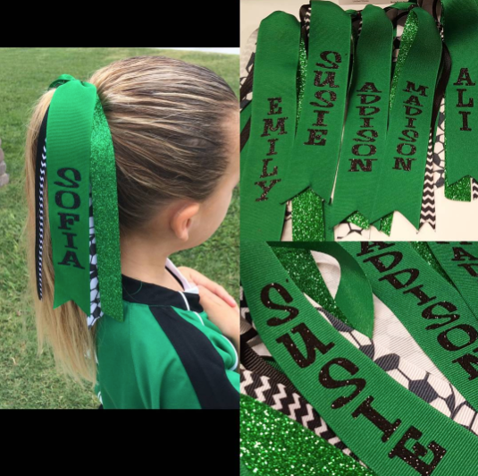 🎀 Custom Glitter Streamer Hair Bows