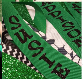 🎀 Custom Glitter Streamer Hair Bows