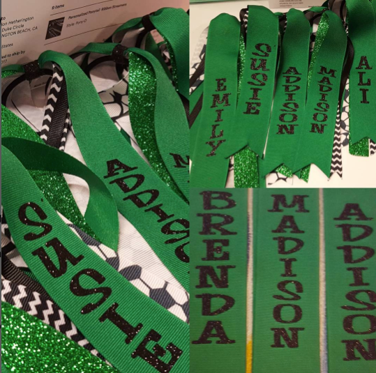 🎀 Custom Glitter Streamer Hair Bows