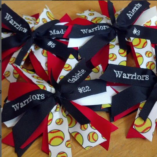 🎀 Custom Glitter Sports Cheer Bow | Team Spirit Hair Bow