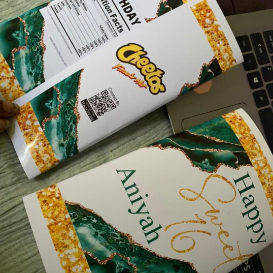 Custom Chip Bag Party Favors – Printable, Wraps Only, or Filled & Wrapped (Copy)