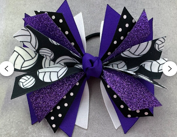 🎀 Custom Glitter Sports Cheer Bow | Team Spirit Hair Bow