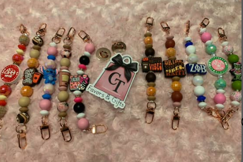 Beaded Phone Charm Grip — Coffee, Teacher & Character Styles