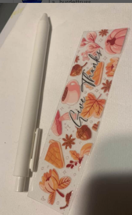 Fall Give Thanks Pen Wrap — UV DTF Pen, Blank, or Wrapped Pen
