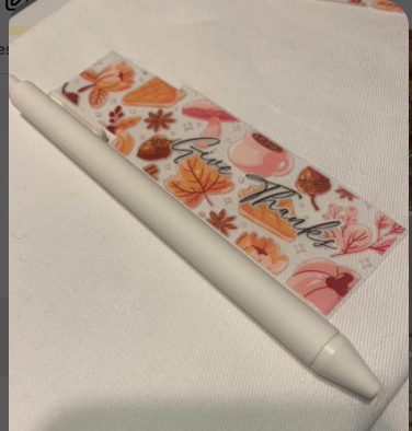 Fall Give Thanks Pen Wrap — UV DTF Pen, Blank, or Wrapped Pen