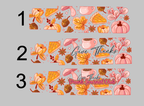 Fall Give Thanks Pen Wrap — UV DTF Pen, Blank, or Wrapped Pen