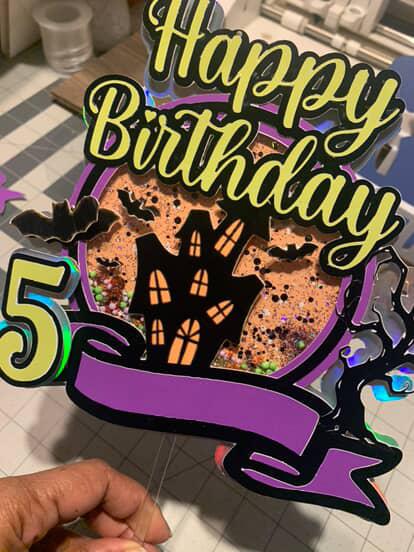 🎂 Custom Cake Topper — Basic or Premium Style